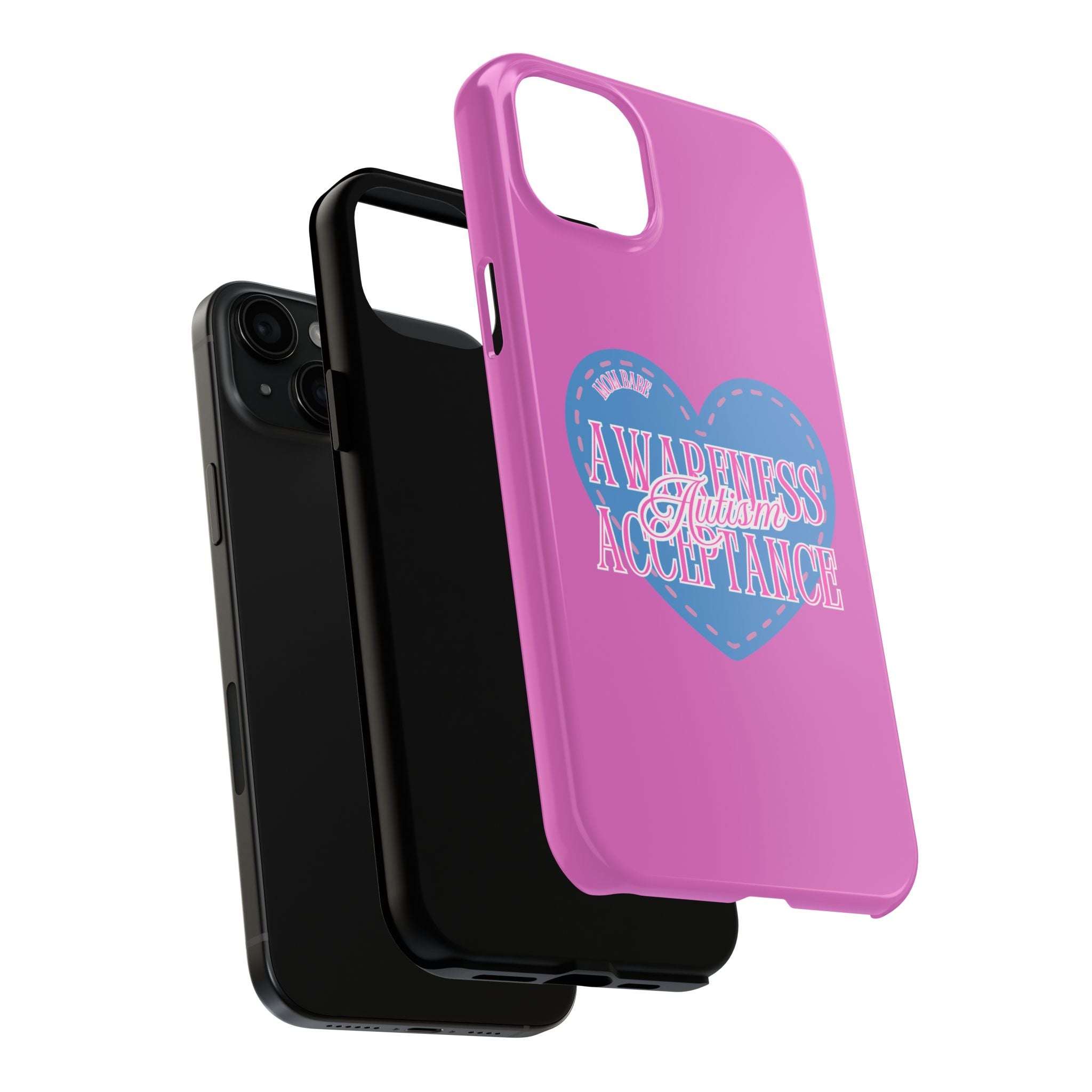 Autism Awareness and Acceptance — Stitched Heart Phone Case
