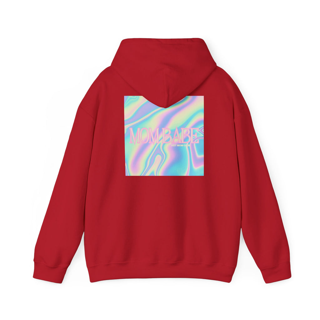 Mom Babe — Holographic Graphic Hoodie