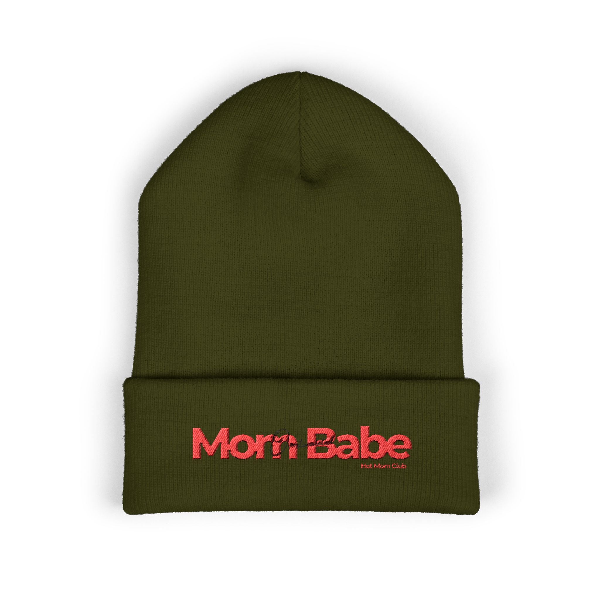 Overstimulated Mom Babes Beanie - Red and Black Embroidery