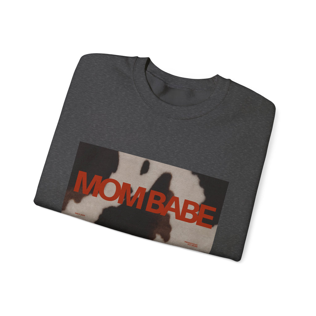 Mom Babe — Cowhide Graphic Sweatshirt