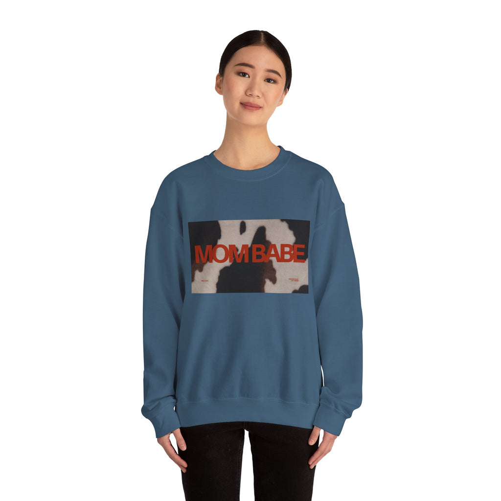 Mom Babe — Cowhide Graphic Sweatshirt