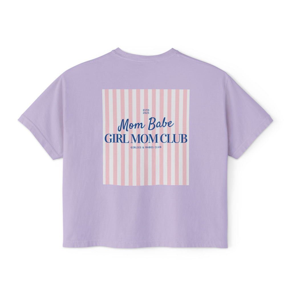 Mom Babe Girl Mom Club - Striped Graphic Tee