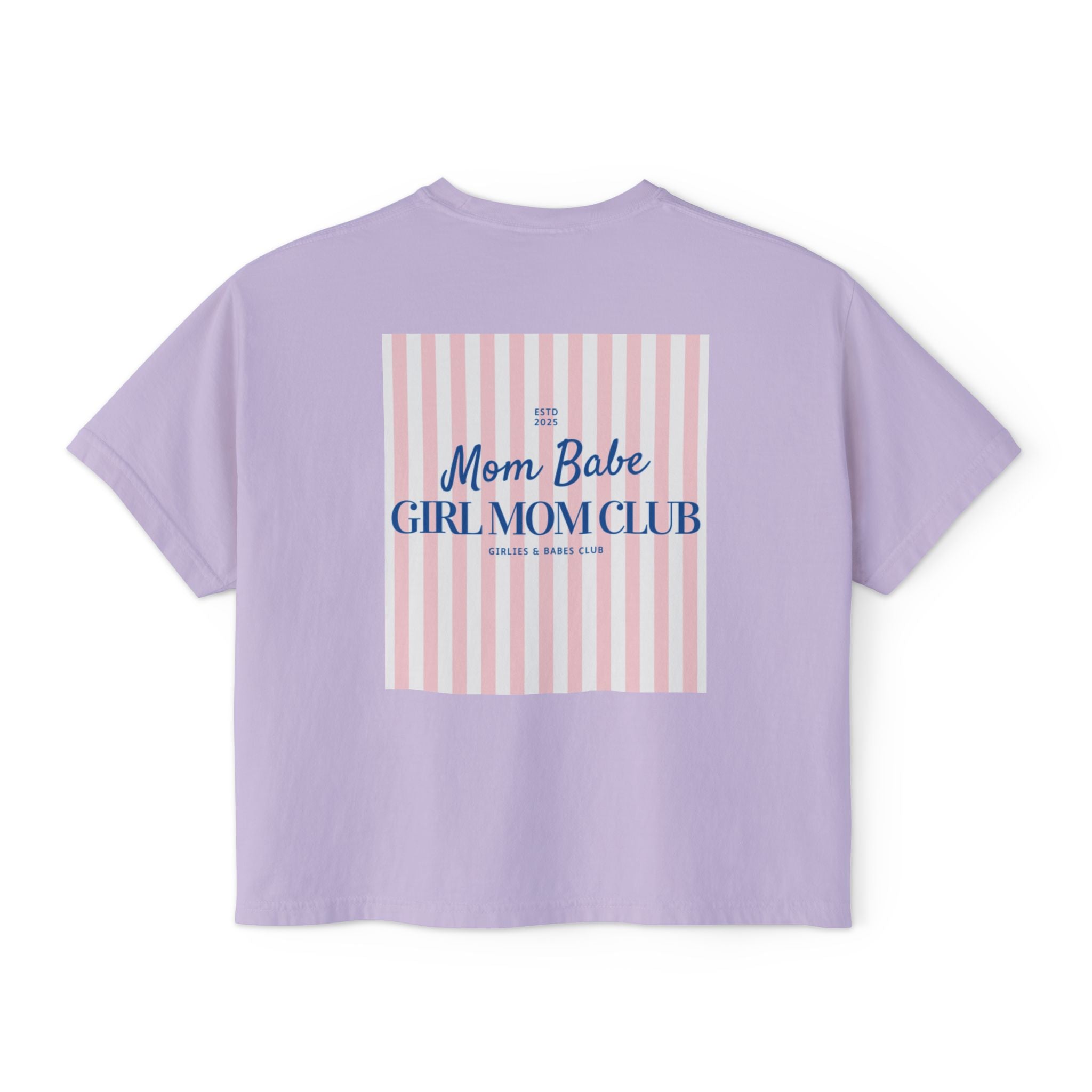 Mom Babe Girl Mom Club - Striped Graphic Tee