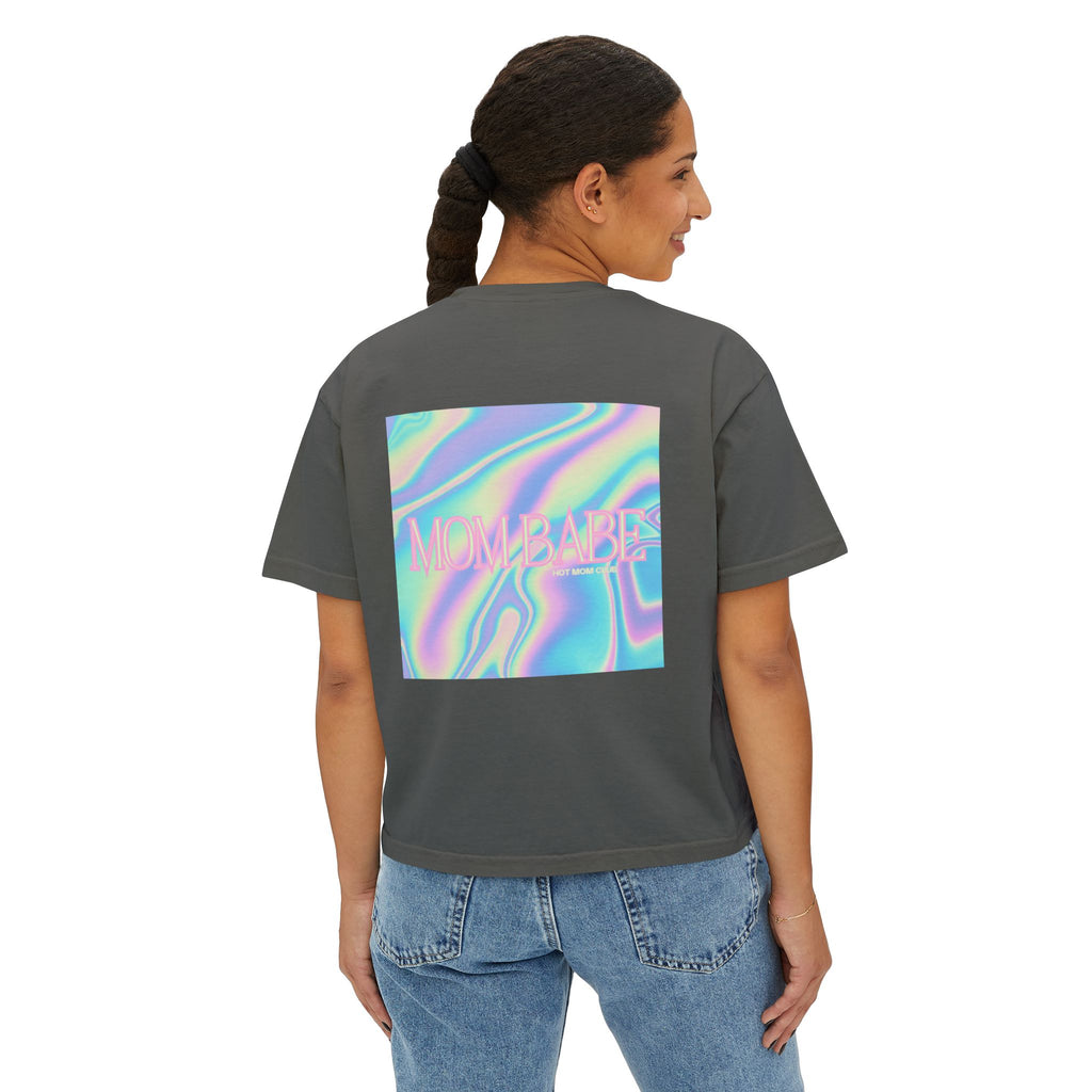 Mom Babe — Holographic Graphic Tee