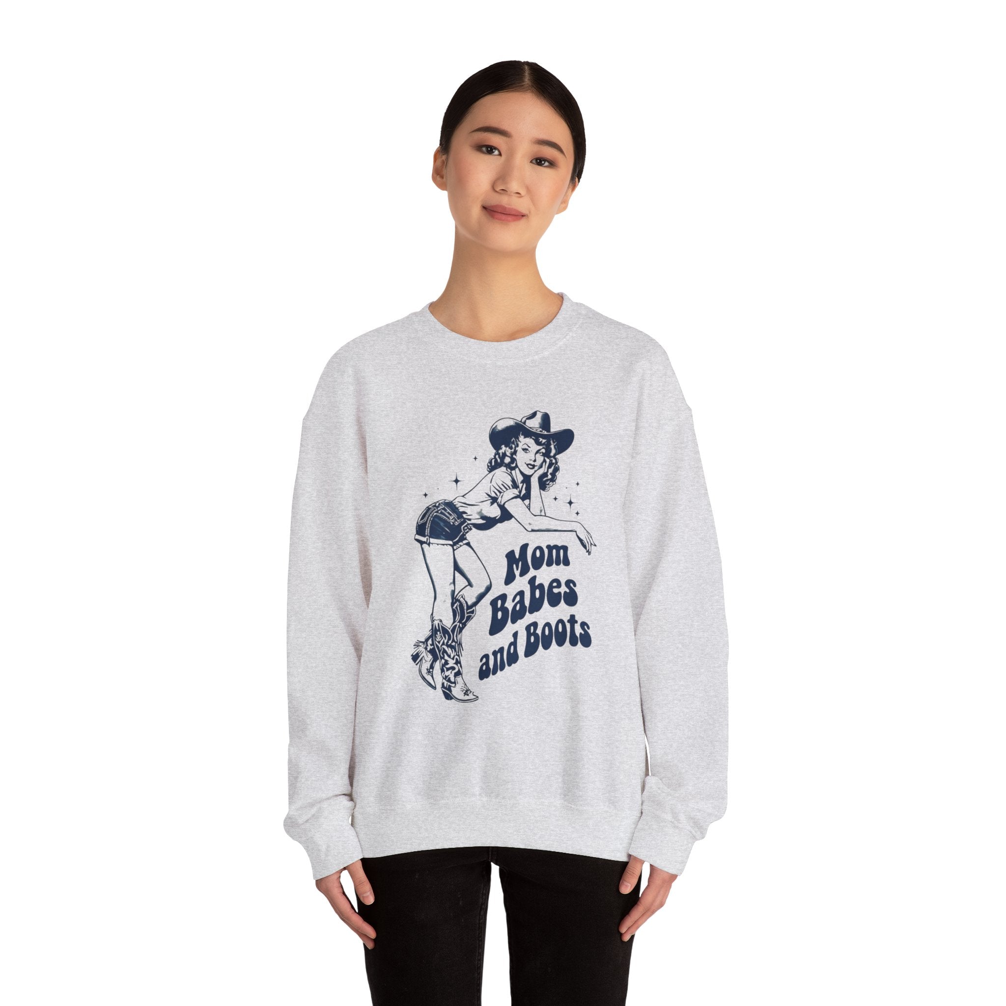 Mom Babes and Boots - Graphic Sweatshirt