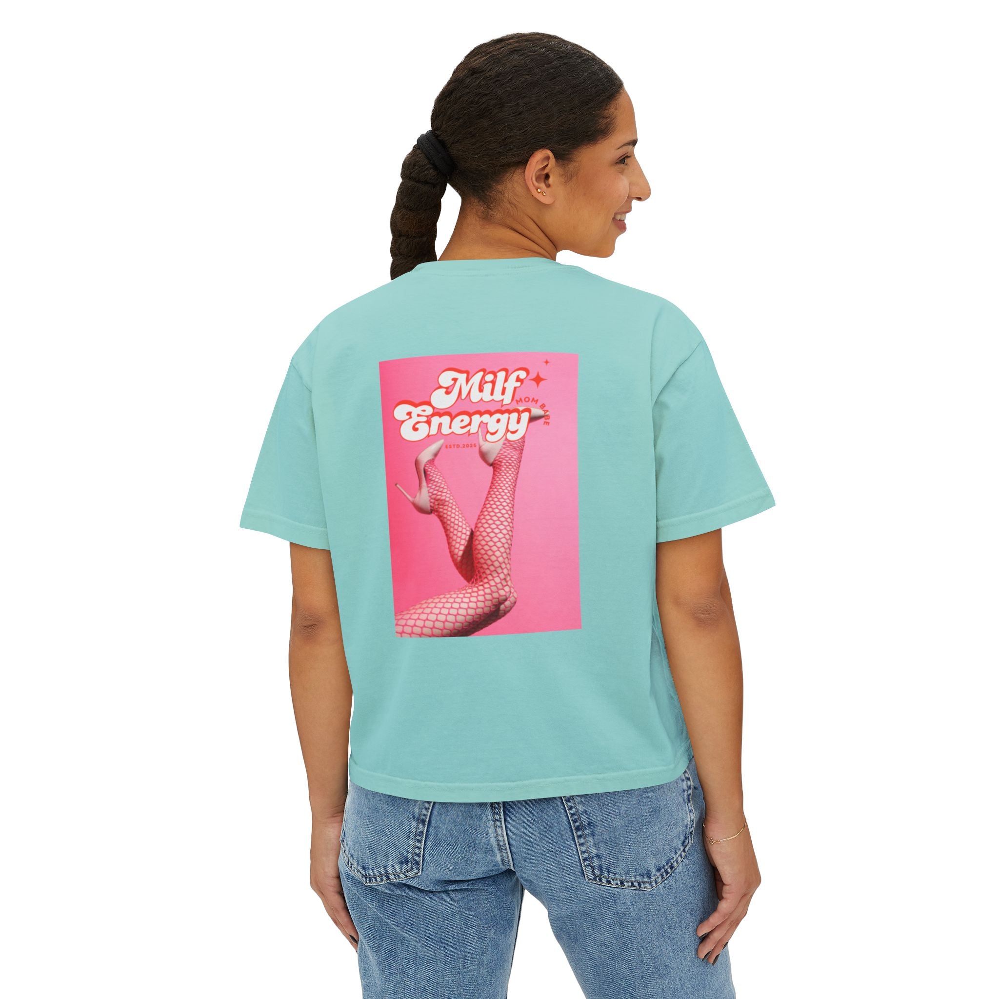MILF Energy Mom Babe — Fishnet Graphic Tee