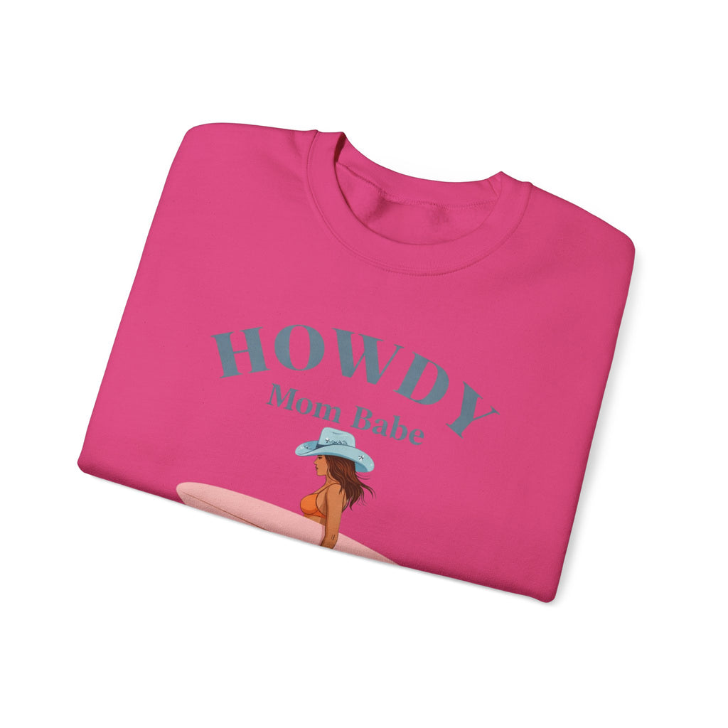 Howdy Mom Babe — Surf Girl Graphic Sweatshirt
