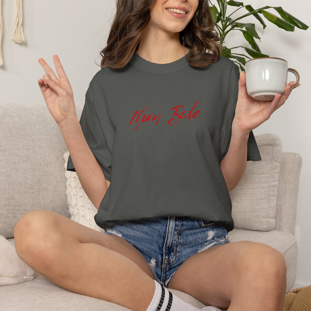 Fit Mom Social Club - Mom Babe Tee Red