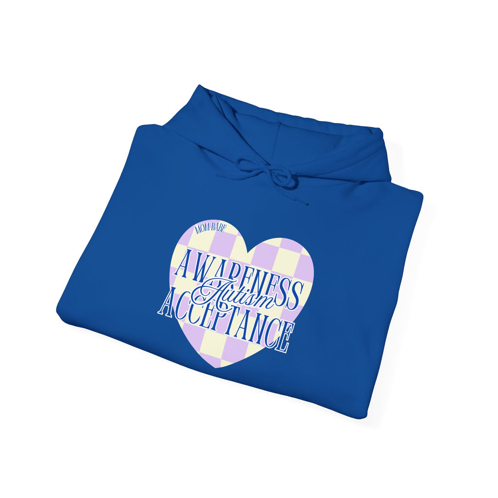 Autism Awareness and Acceptance — Checkered Heart Hoodie