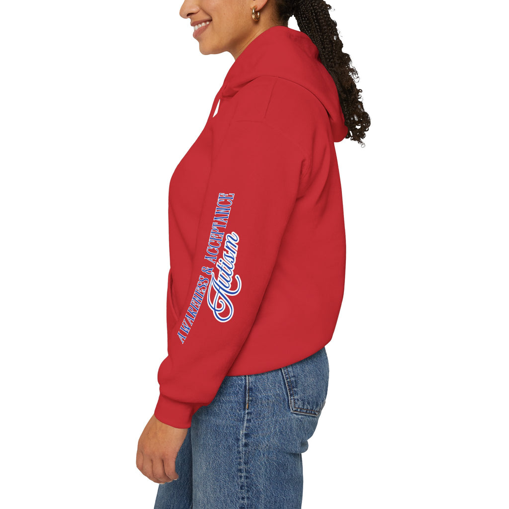 Autism Awareness and Acceptance — Checkered Heart Hoodie