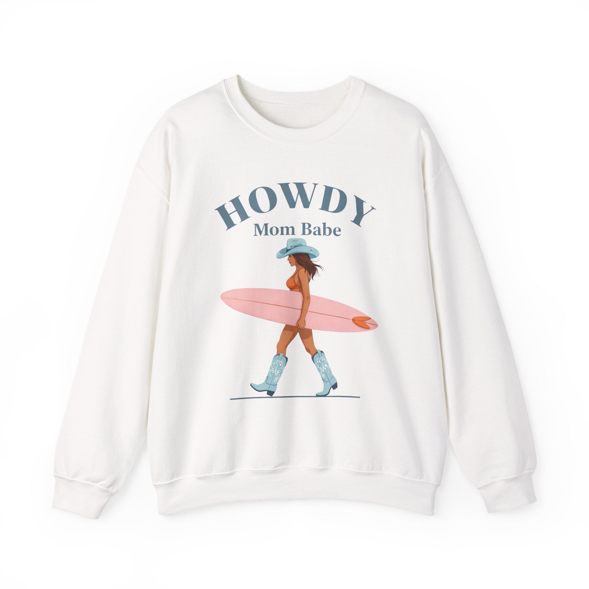 Howdy Mom Babe — Surf Girl Graphic Sweatshirt