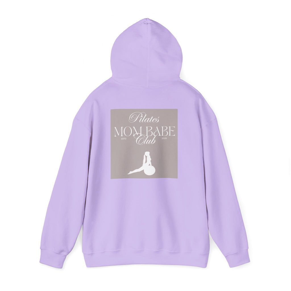 Pilates Mom Babe Club — Workout Graphic Hoodie (White Print)