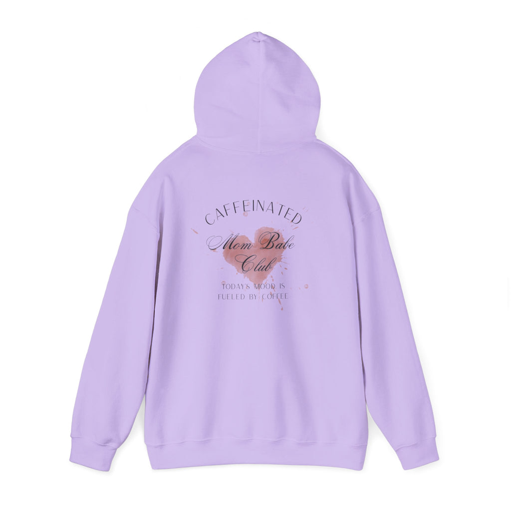 Caffeinated Mom Babe Club - Heart Spill Graphic Hoodie