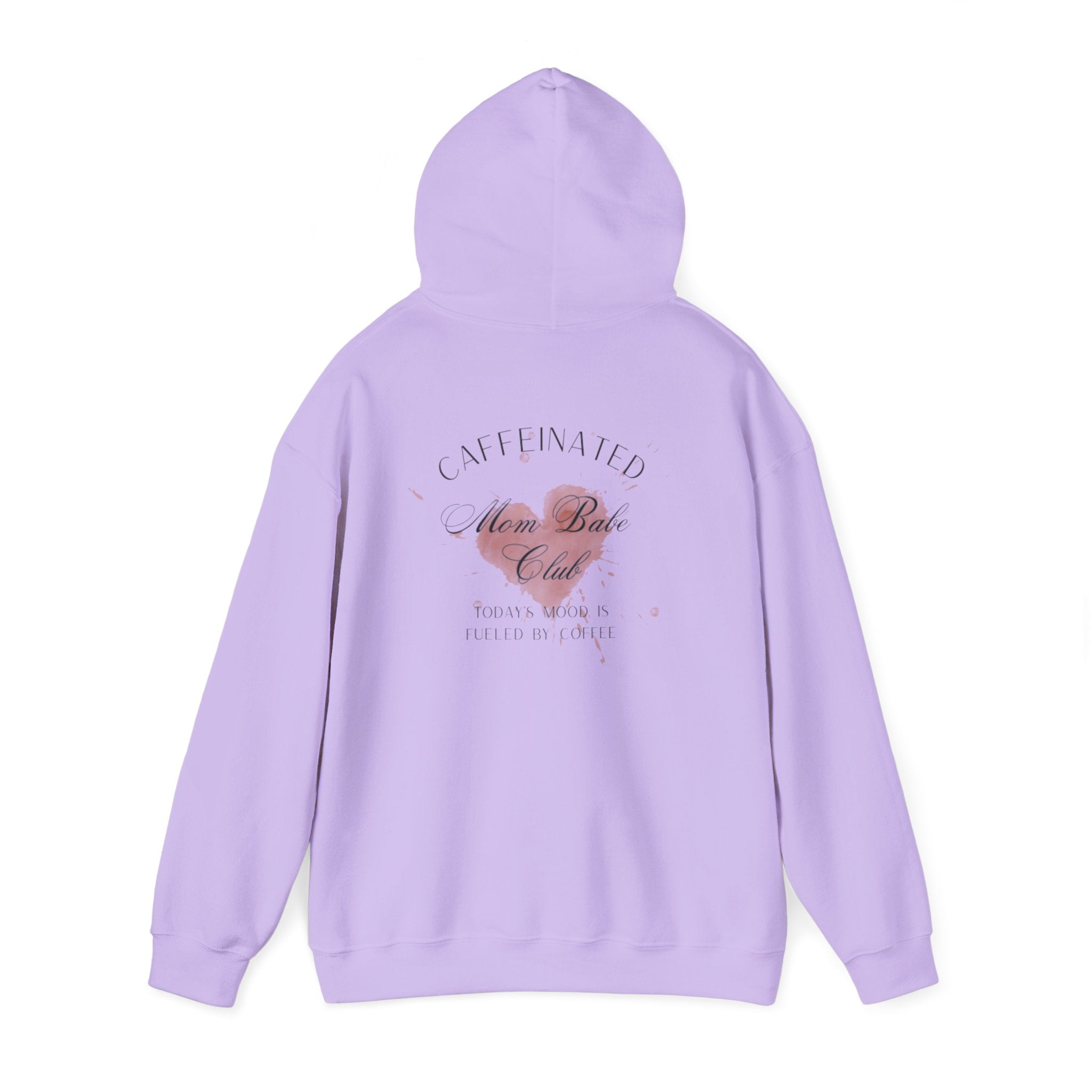 Caffeinated Mom Babe Club - Heart Spill Graphic Hoodie