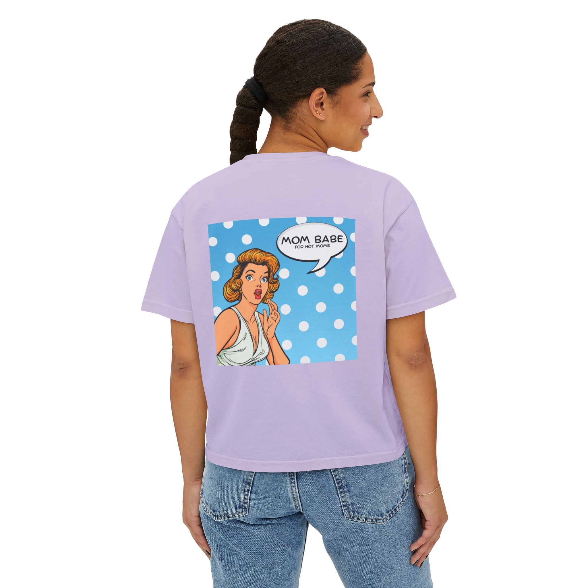 Mom Babe For Hot Moms - Retro Pop Art Graphic Tee