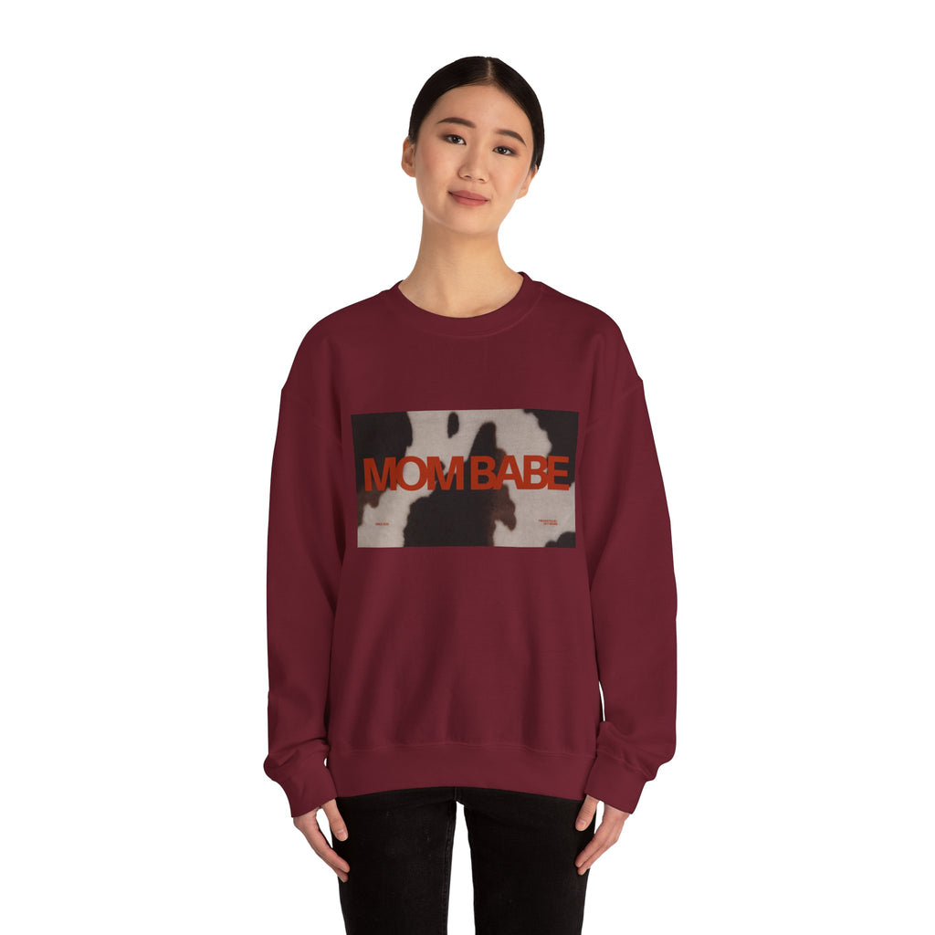 Mom Babe — Cowhide Graphic Sweatshirt