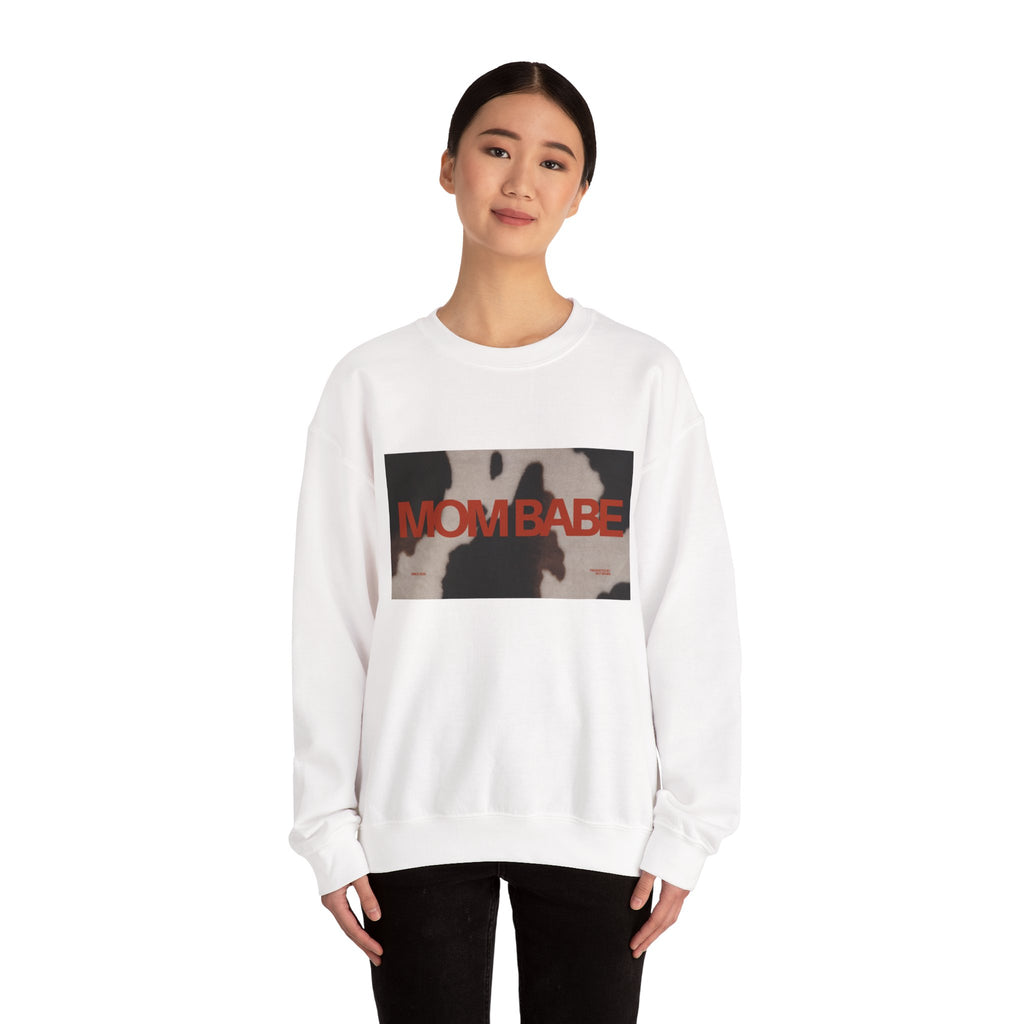 Mom Babe — Cowhide Graphic Sweatshirt