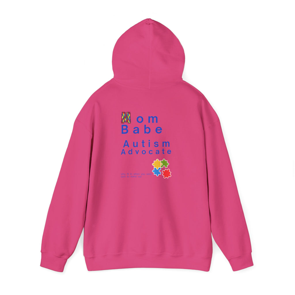 Mom Babe Autism Advocate - Graphic Hoodie