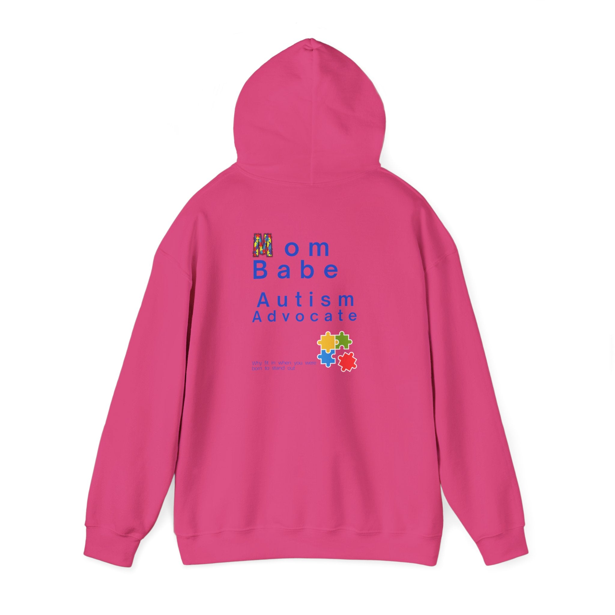 Mom Babe Autism Advocate - Graphic Hoodie