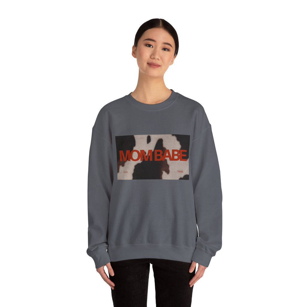 Mom Babe — Cowhide Graphic Sweatshirt