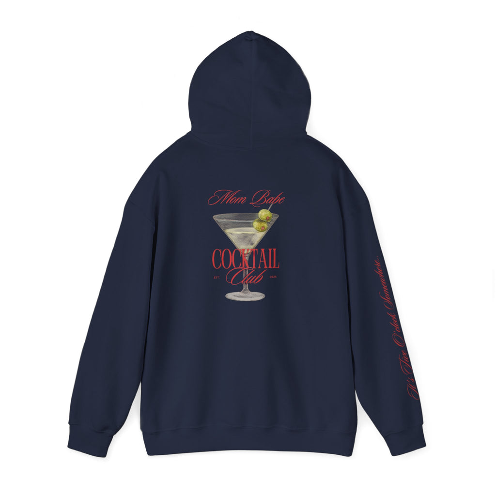 Mom Babe Cocktail Club - Martini Glass Graphic Hoodie