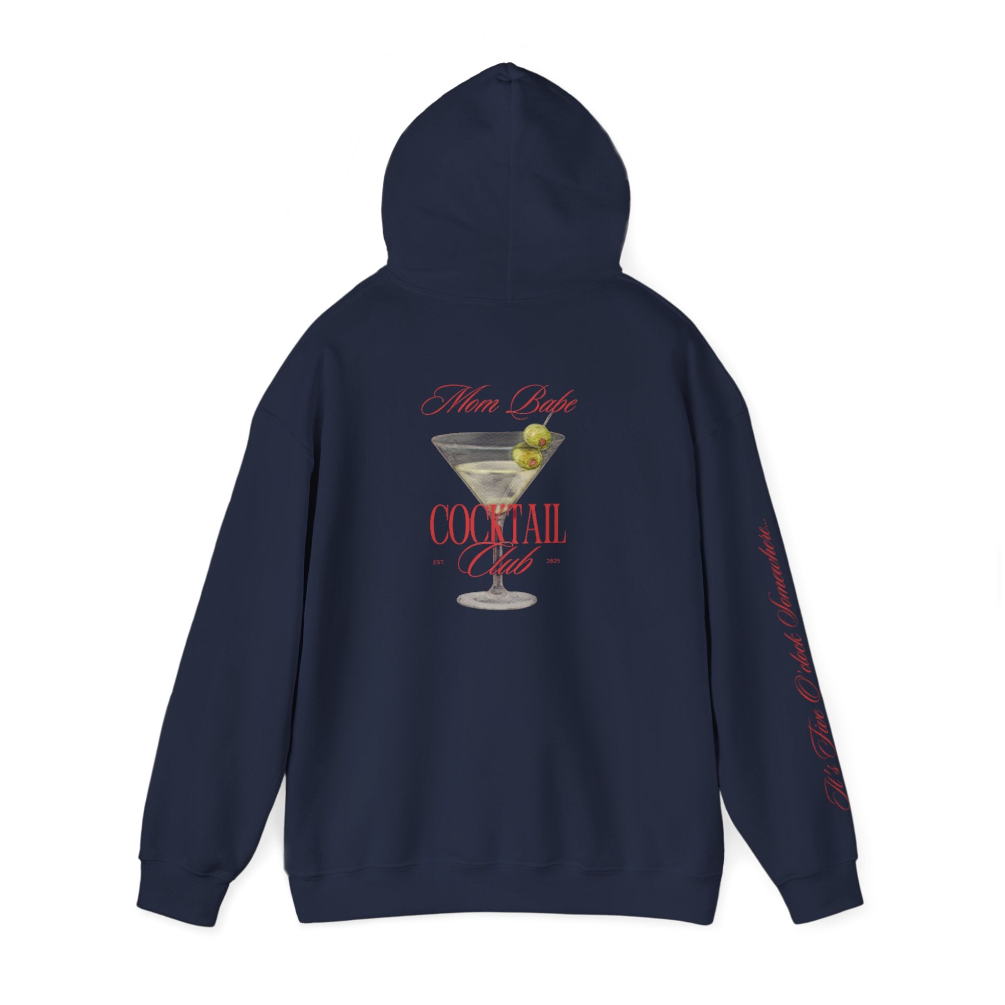 Mom Babe Cocktail Club - Martini Glass Graphic Hoodie