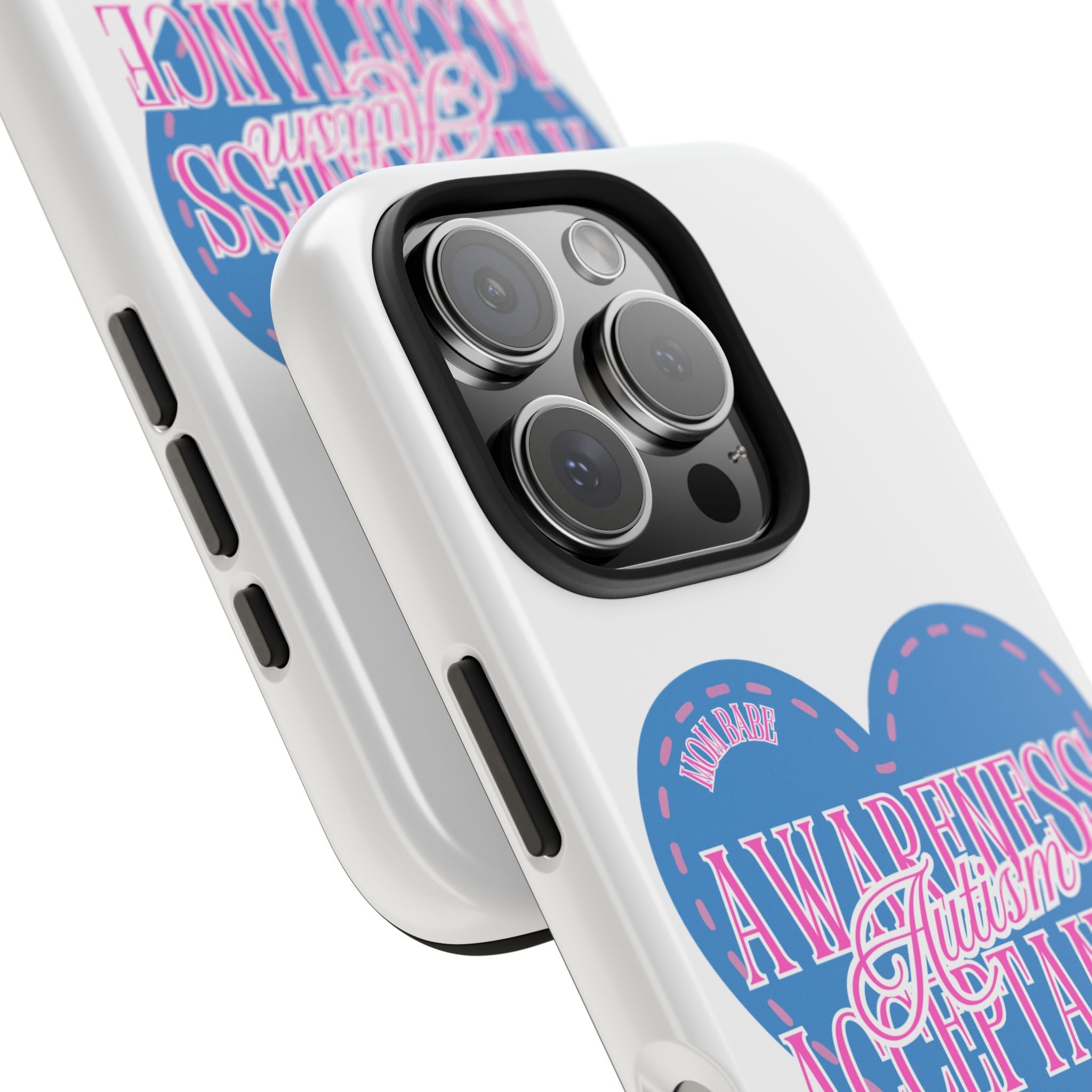 Autism Awareness and Acceptance — Stitched Heart Phone Case