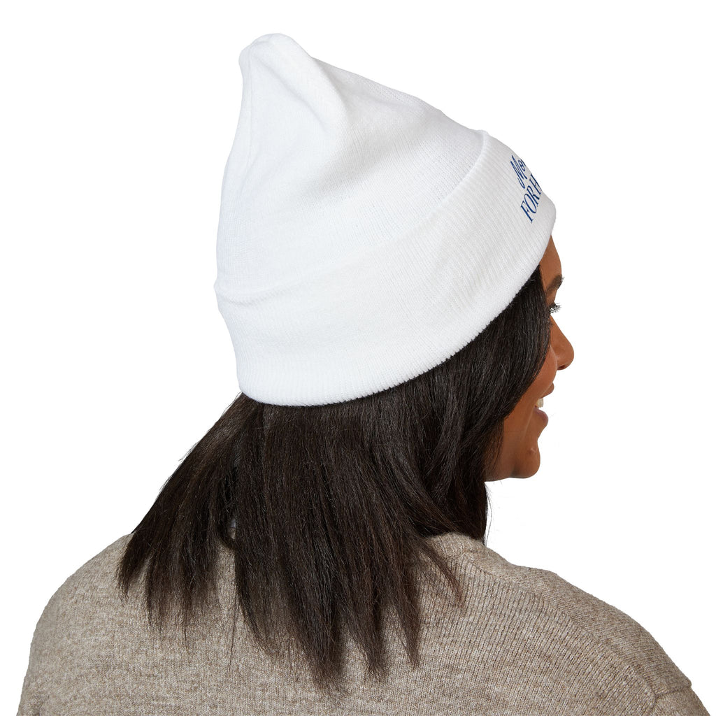 Mom Babe For Hot Moms Beanie - Blue Embroidery
