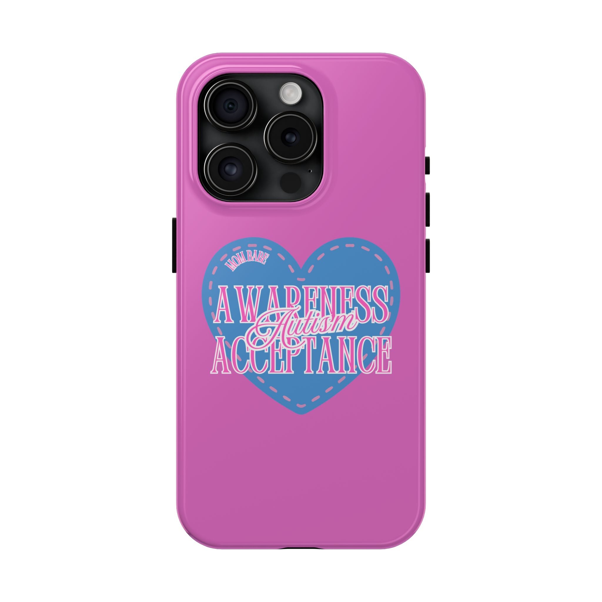 Autism Awareness and Acceptance — Stitched Heart Phone Case