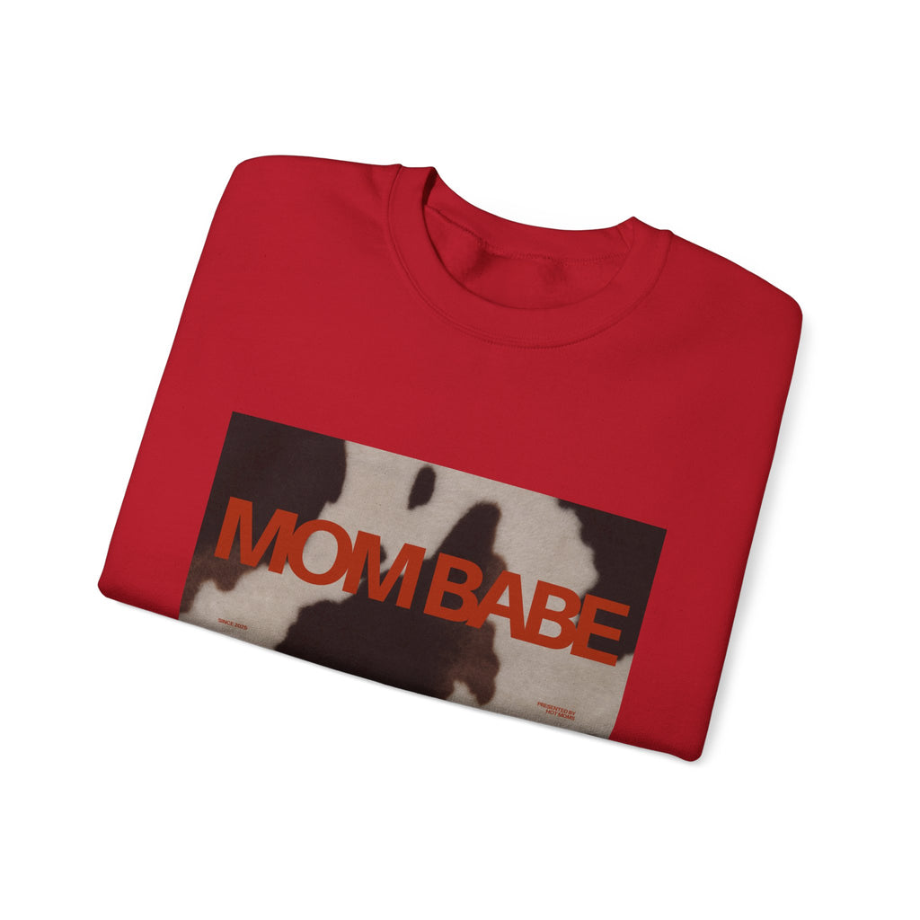 Mom Babe — Cowhide Graphic Sweatshirt