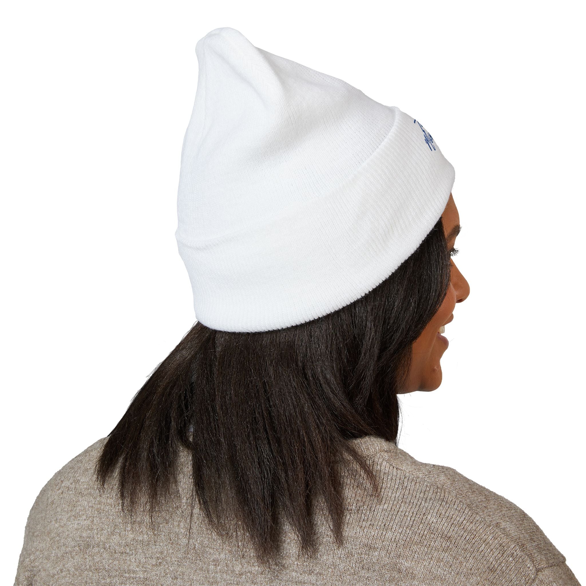 Tired AF Mom Babes Beanie - Blue and Red Embroidery