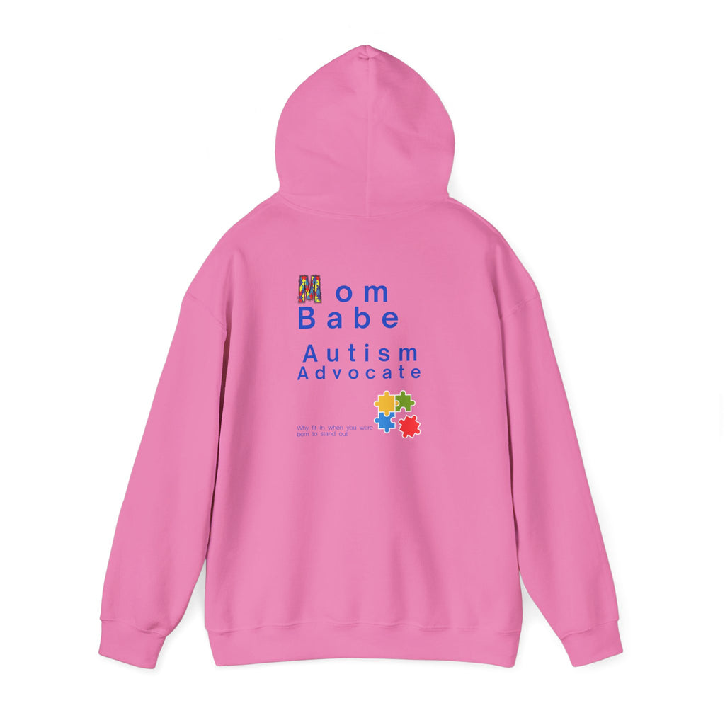 Mom Babe Autism Advocate - Graphic Hoodie