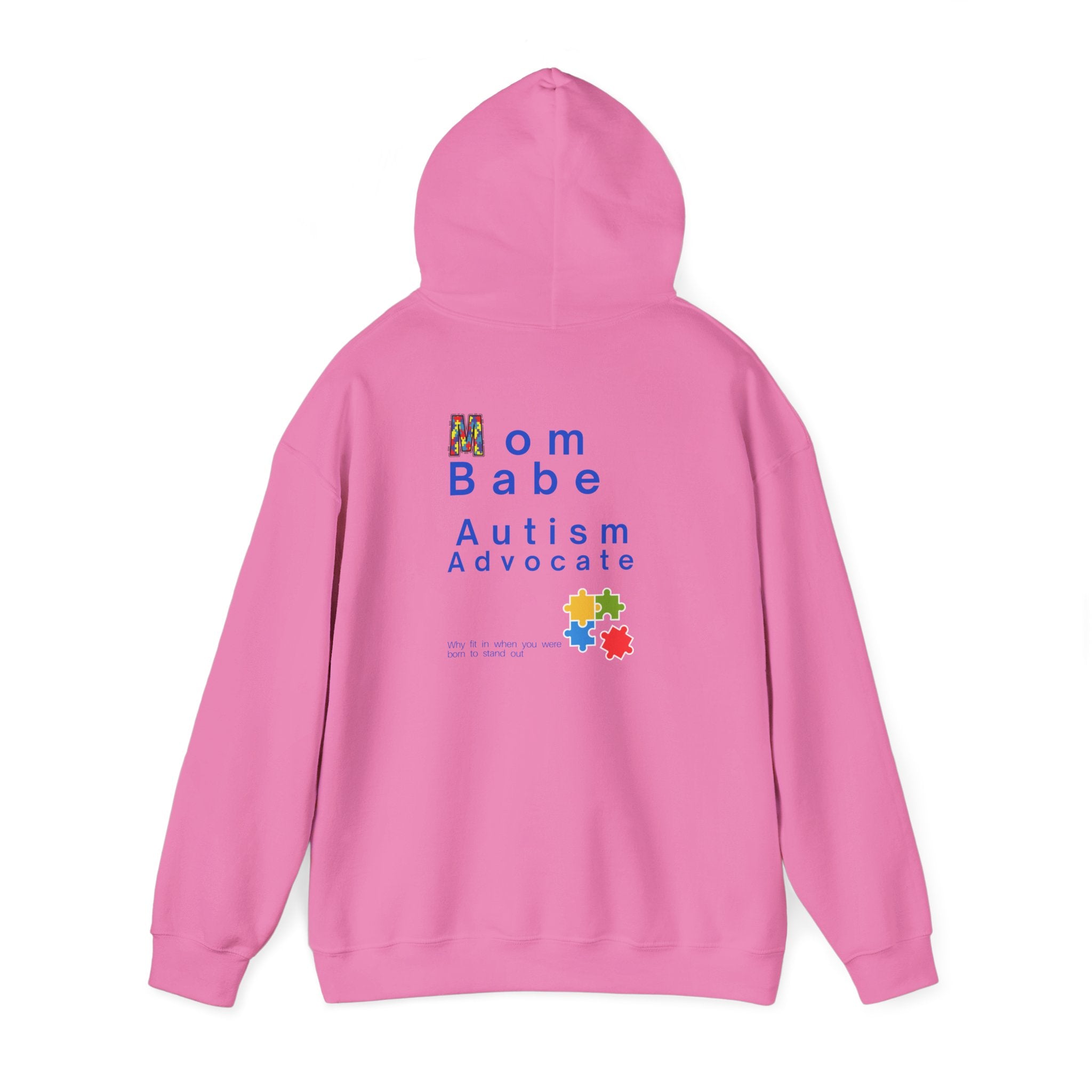 Mom Babe Autism Advocate - Graphic Hoodie