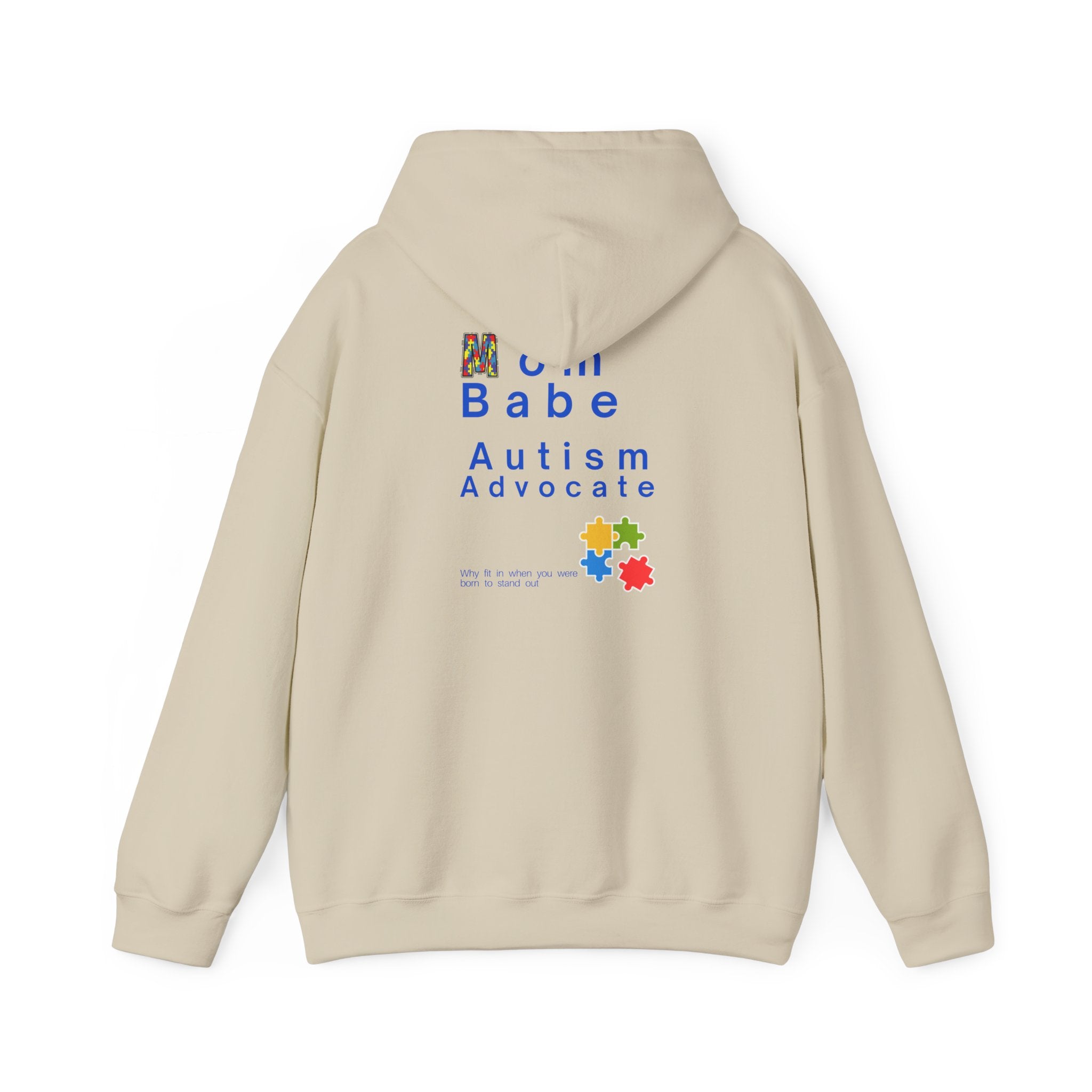 Mom Babe Autism Advocate - Graphic Hoodie