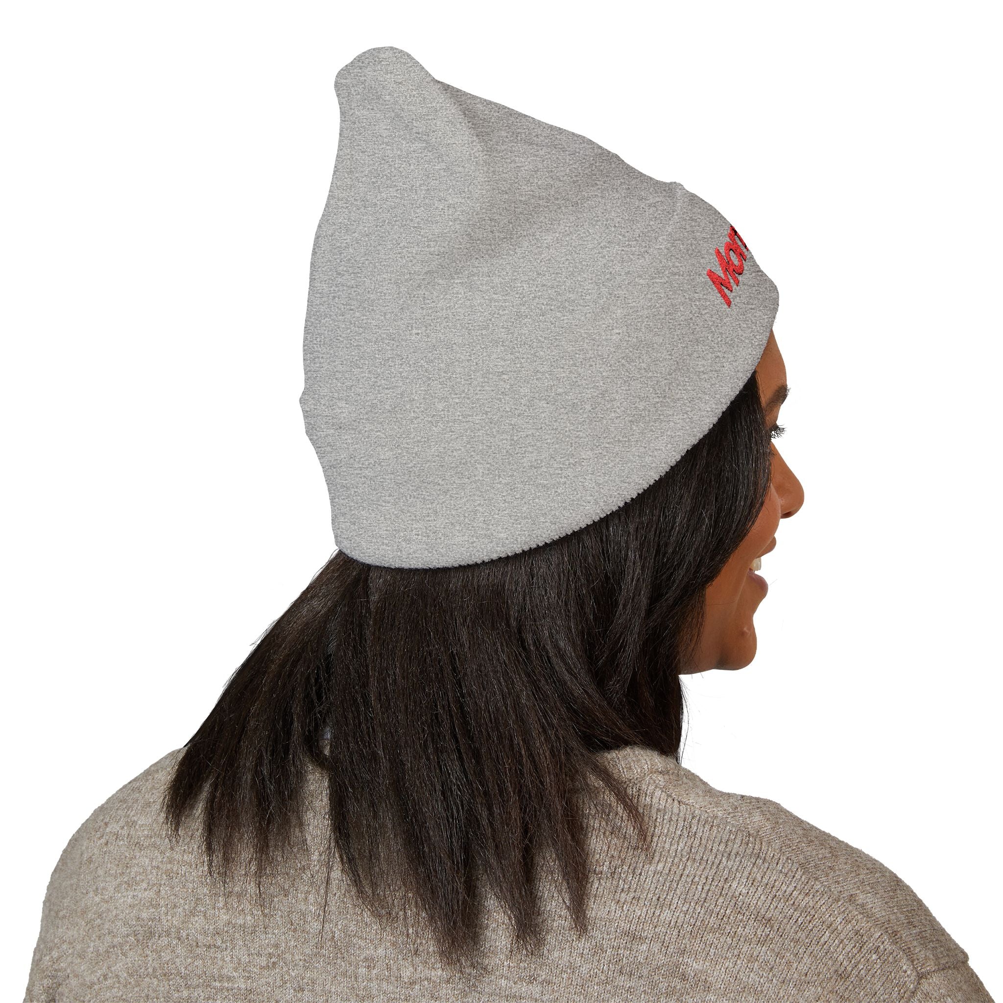 Overstimulated Mom Babes Beanie - Red and Black Embroidery