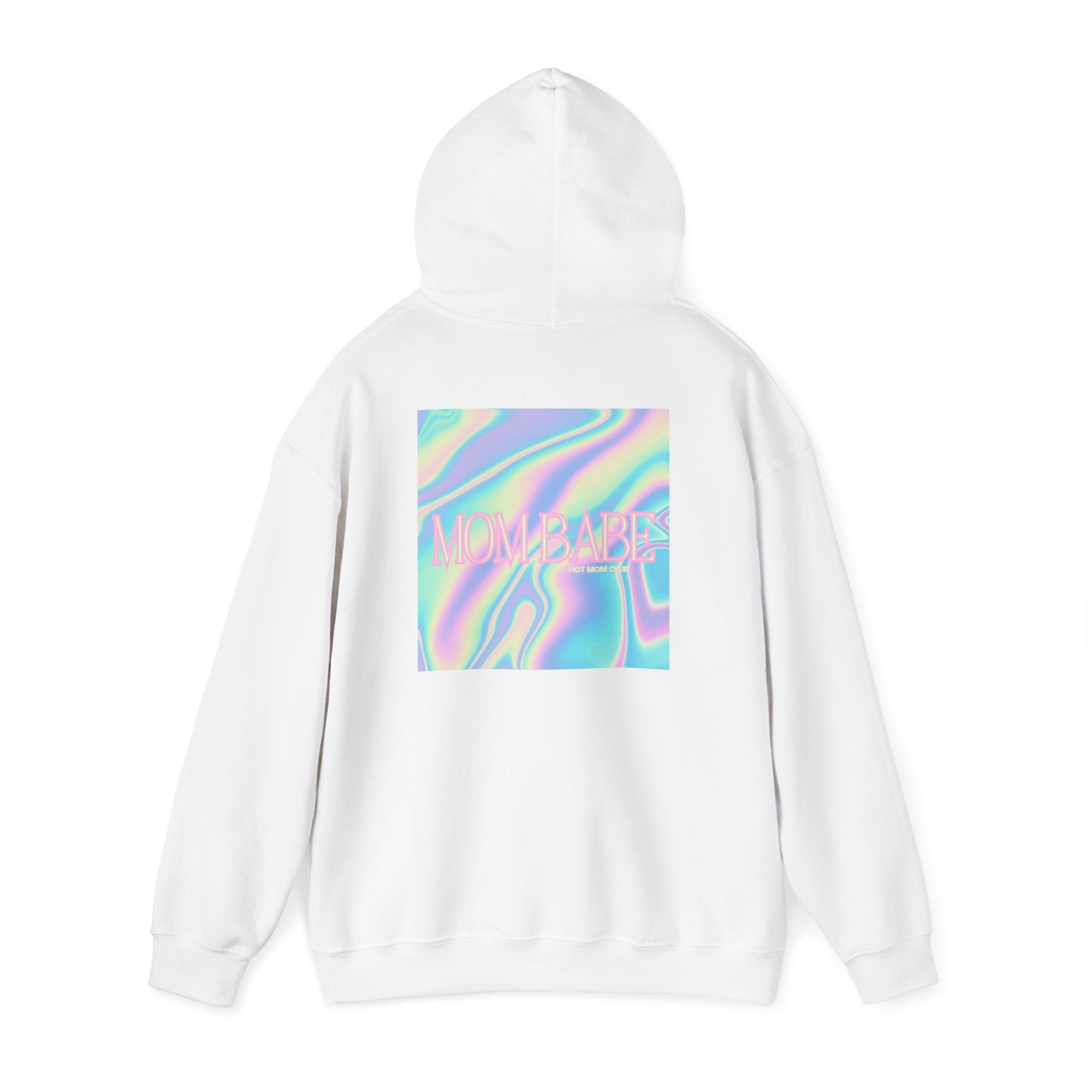 Mom Babe — Holographic Graphic Hoodie
