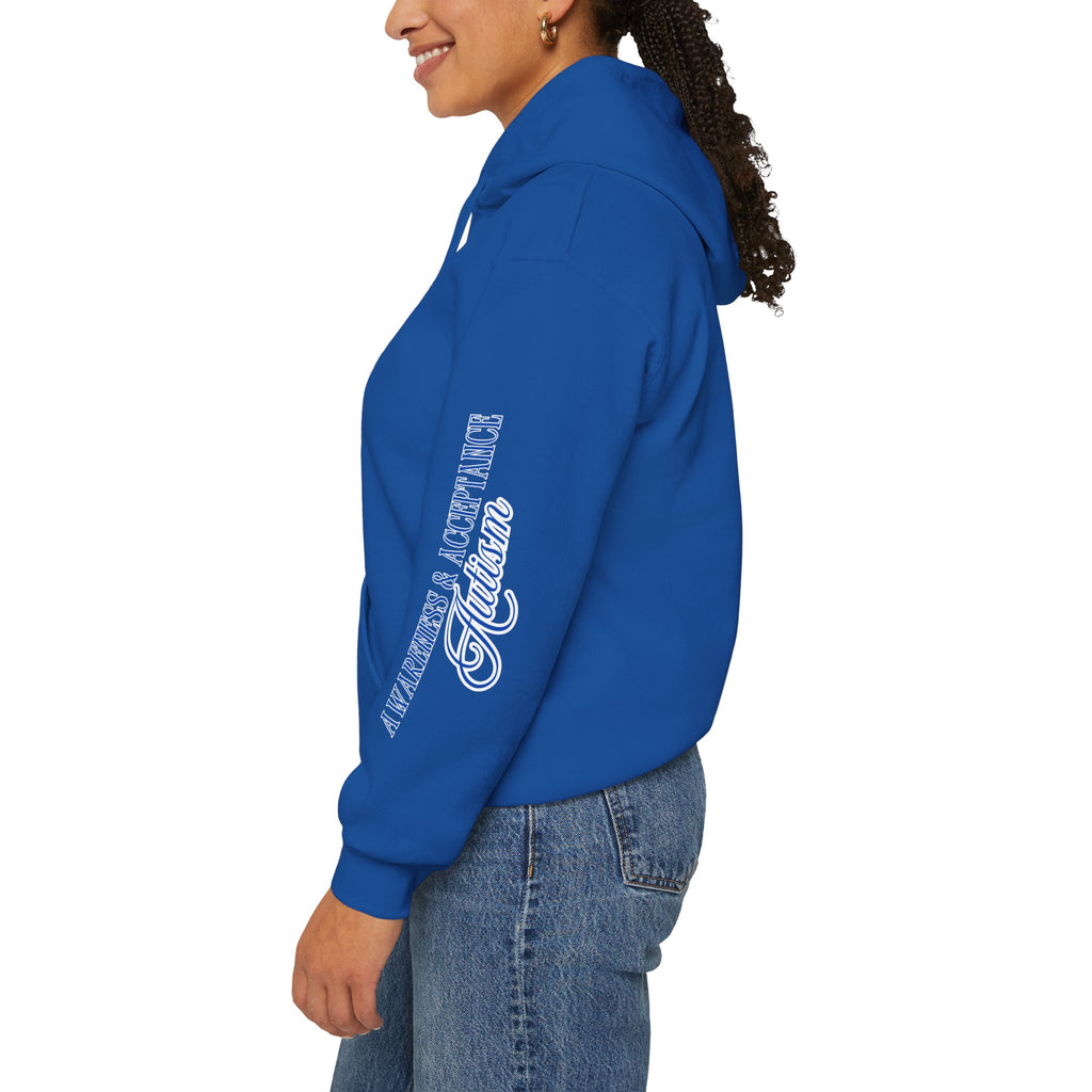 Autism Awareness and Acceptance — Checkered Heart Hoodie