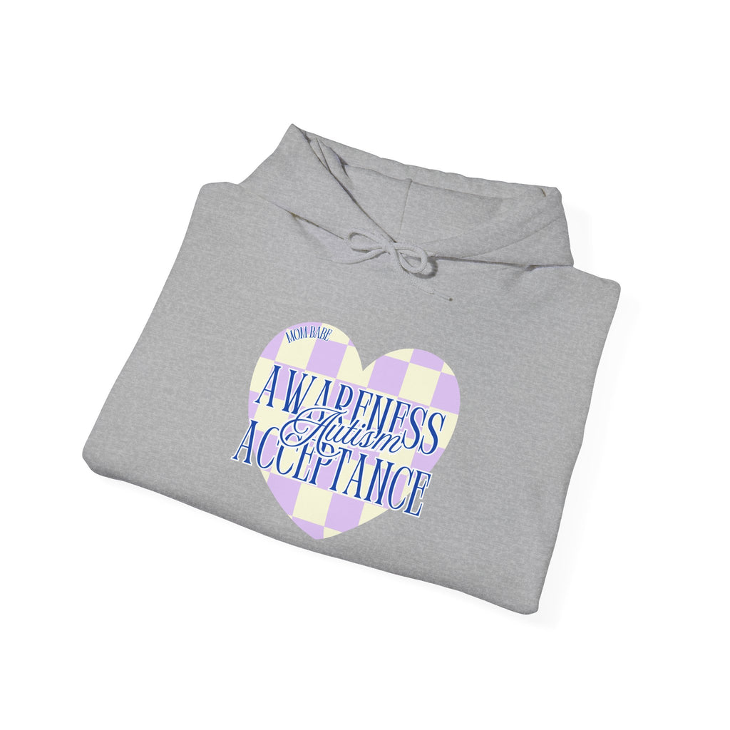 Autism Awareness and Acceptance — Checkered Heart Hoodie