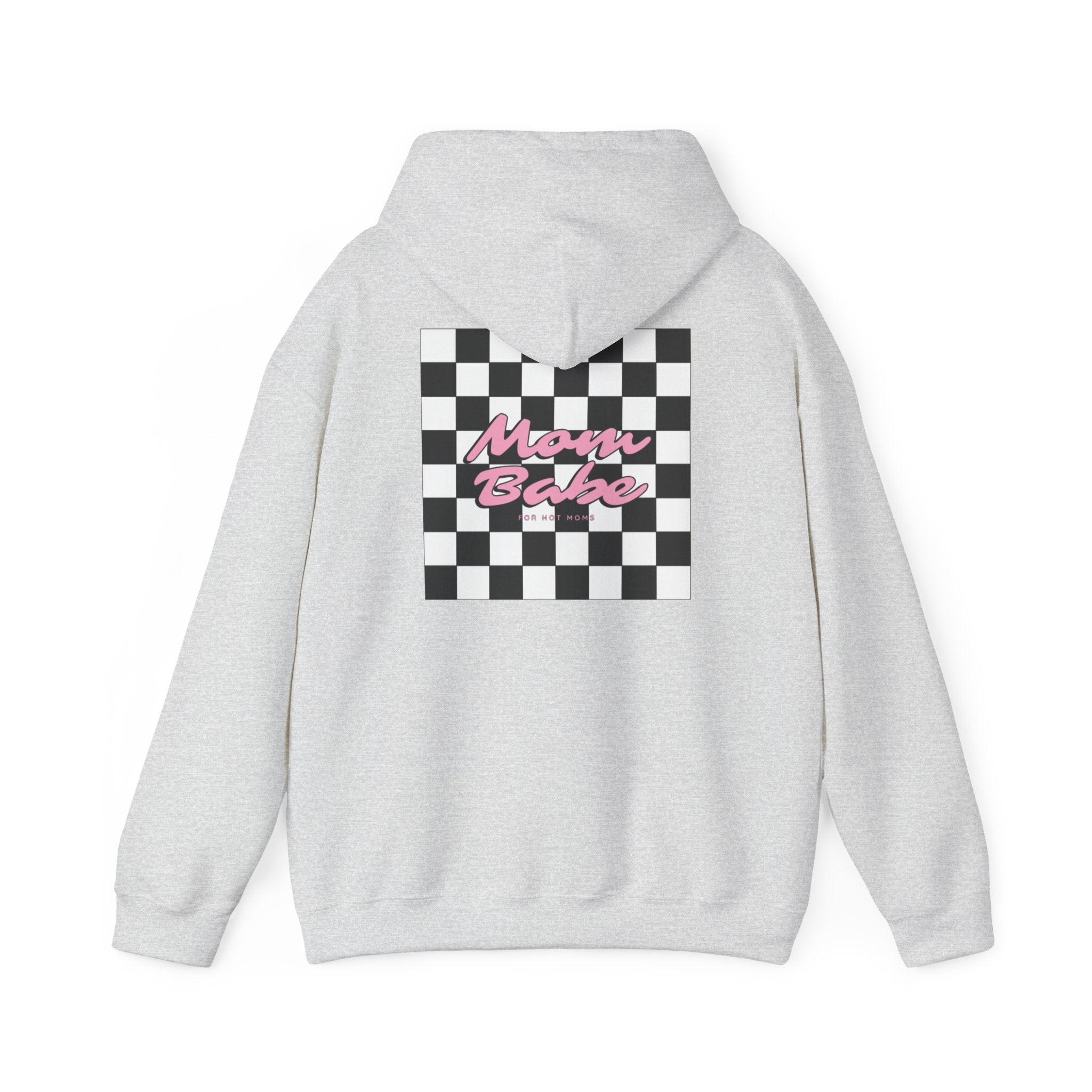 Mom Babe For Hot Moms - Checkered Graphic Hoodie
