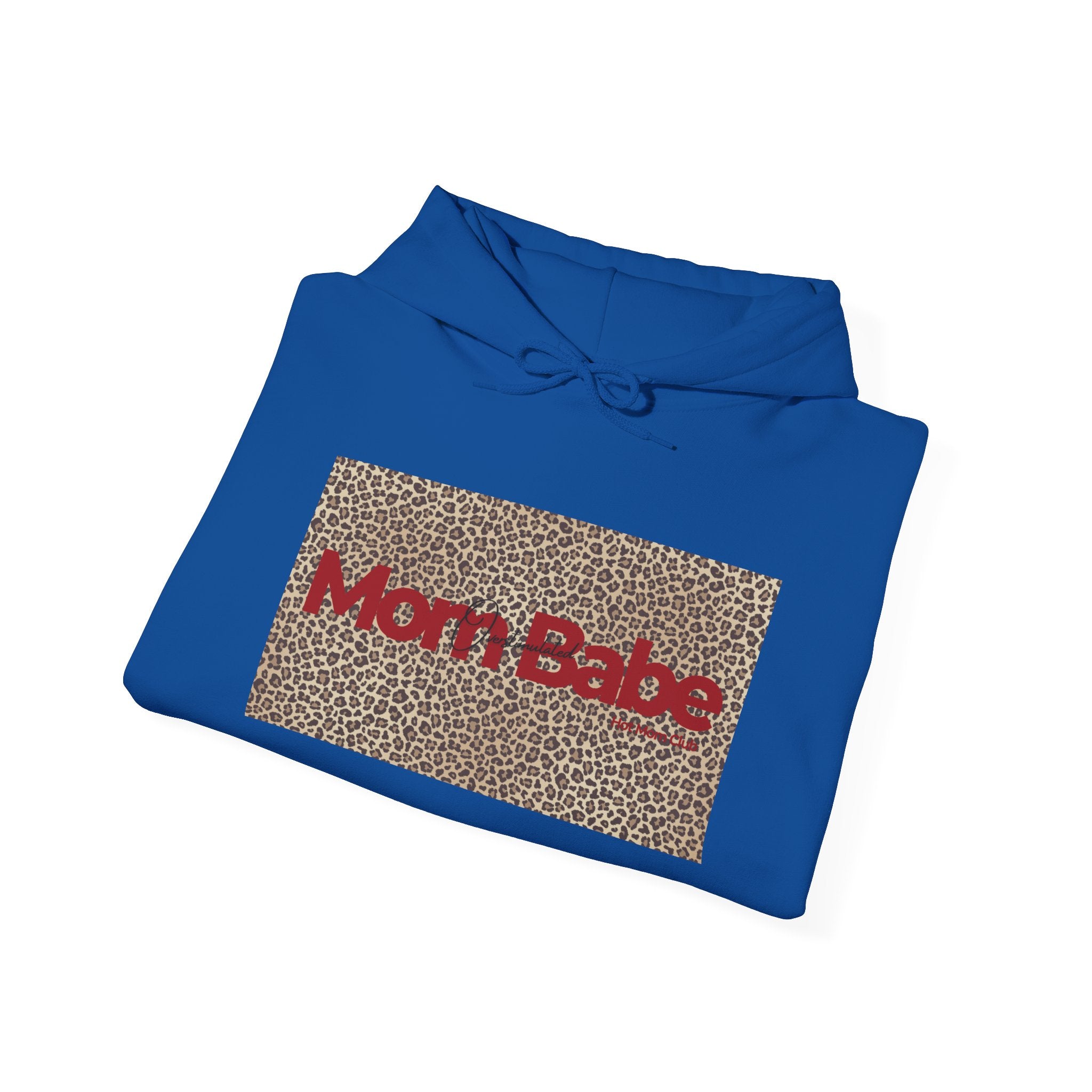 Overstimulated Mom Babe — Leopard Graphic Hoodie