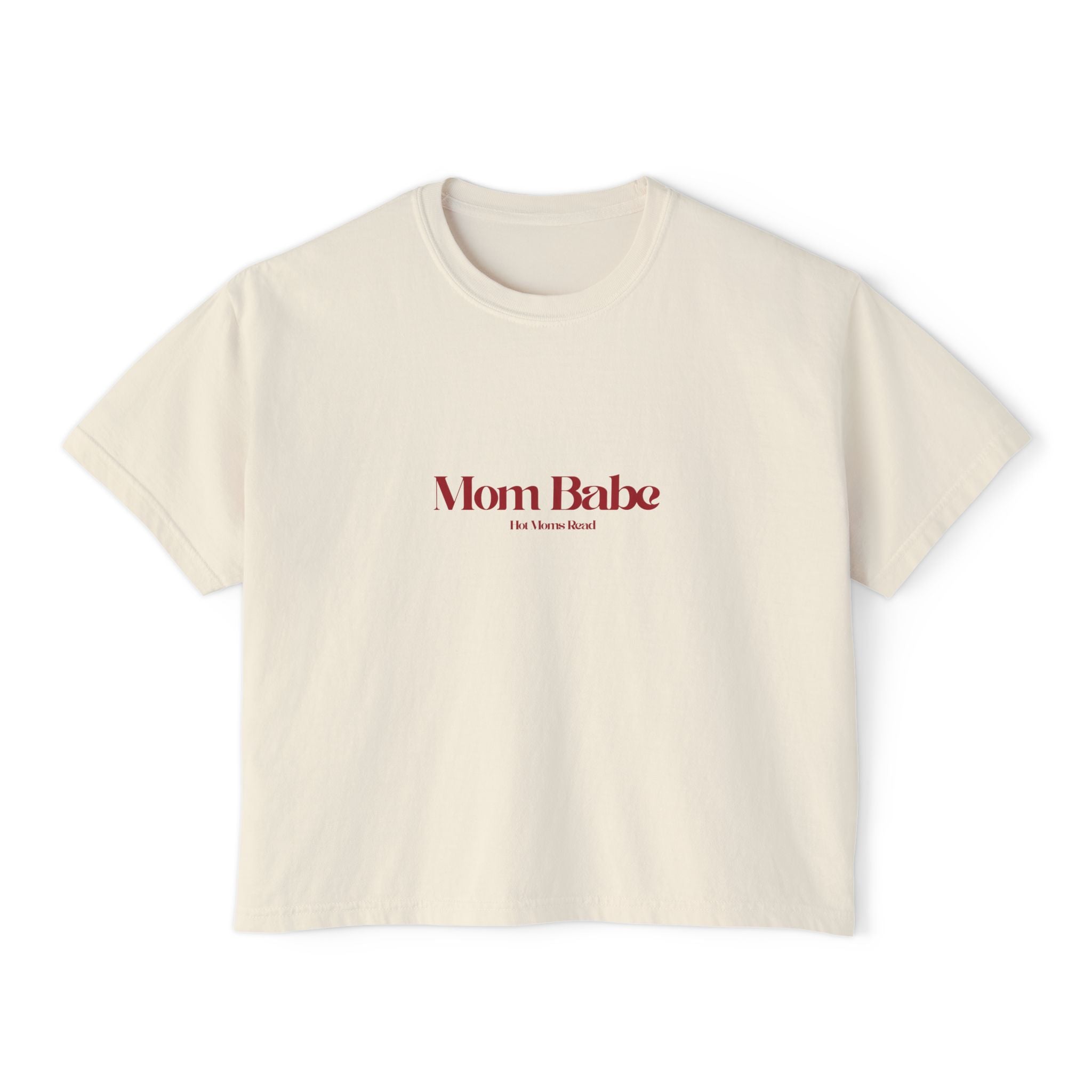 Mom Babe Book Club - Hot Moms Read Graphic Crop Tee