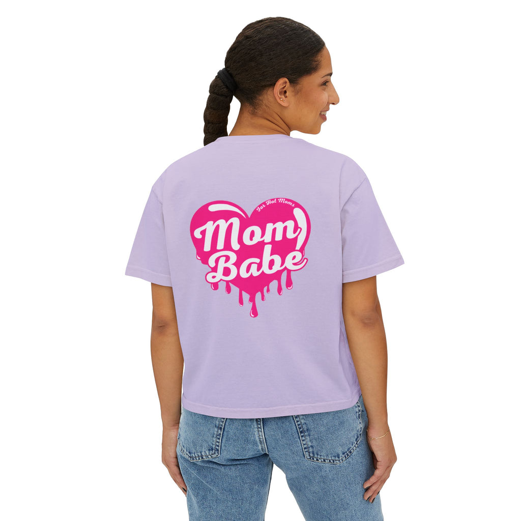 Mom Babe For Hot Moms — Pink Heart Drip Graphic Tee