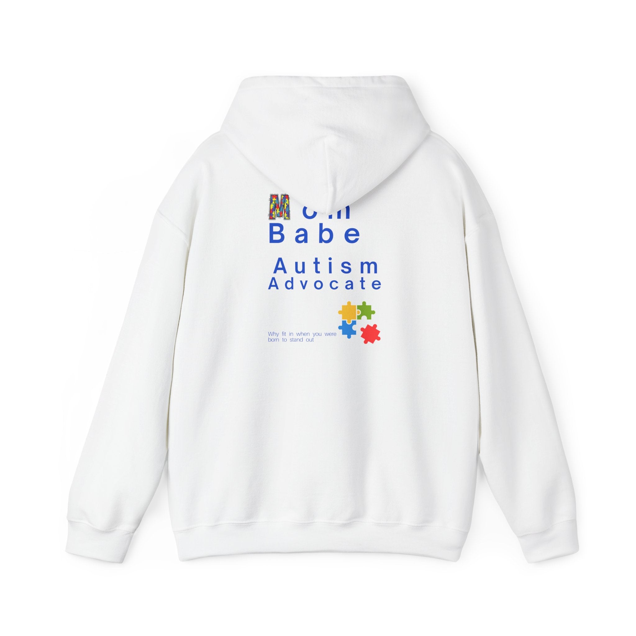 Mom Babe Autism Advocate - Graphic Hoodie