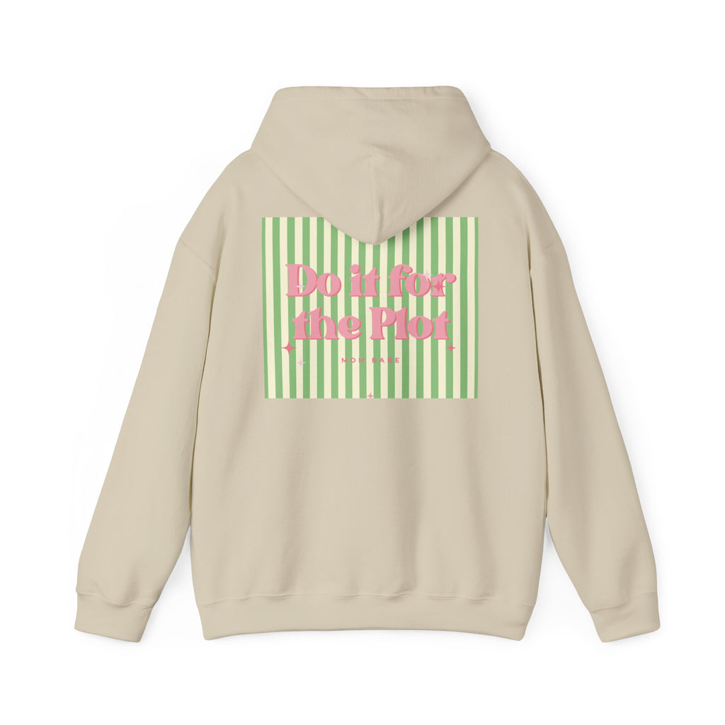 Do It For The Plot Mom Babe - Striped Graphic Hoodie
