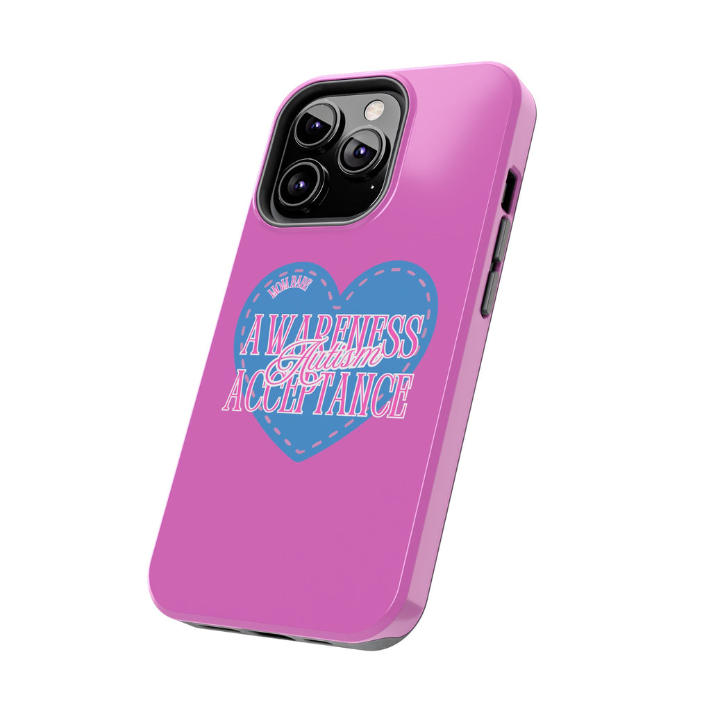 Autism Awareness and Acceptance — Stitched Heart Phone Case