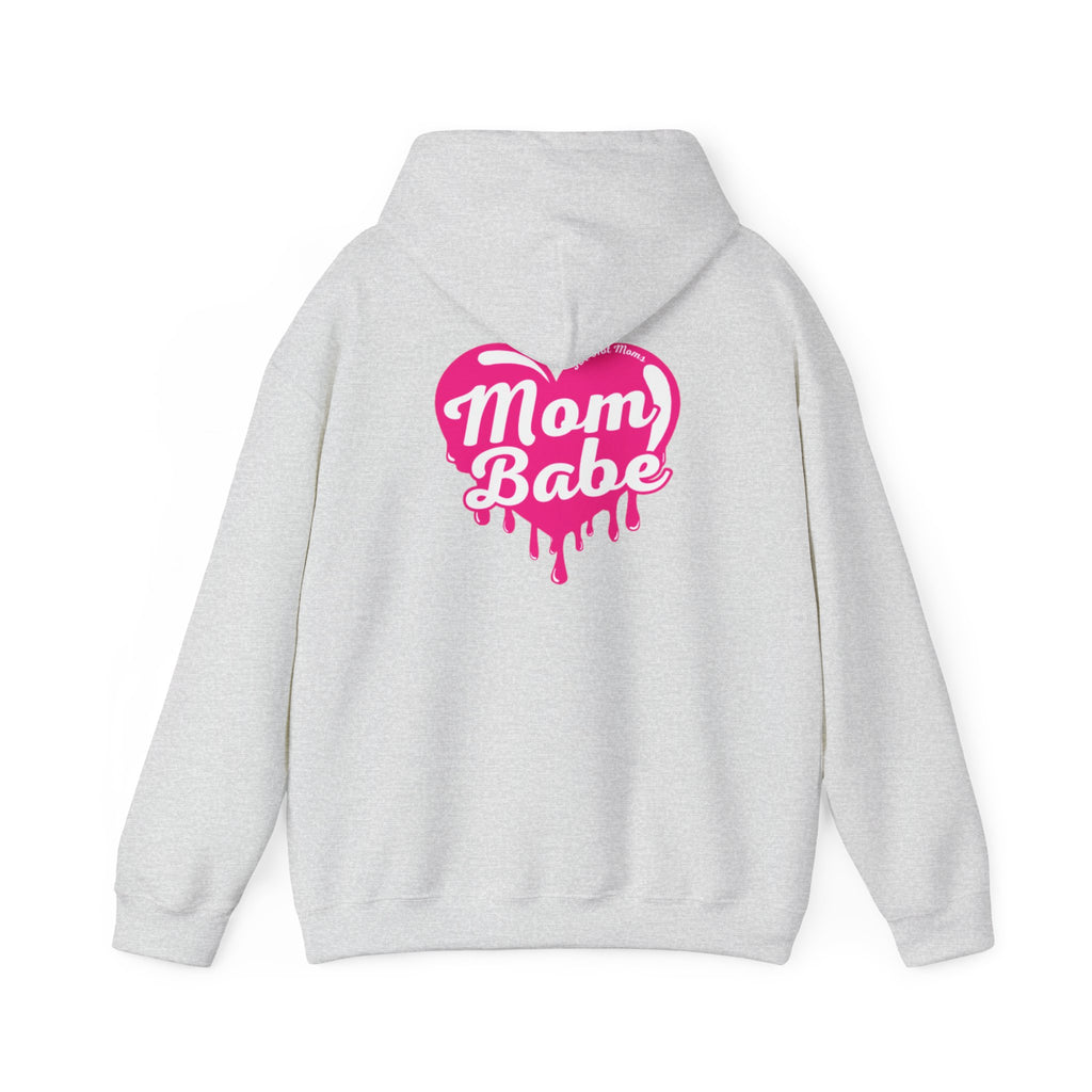Mom Babe For Hot Moms — Pink Heart Drip Graphic Hoodie