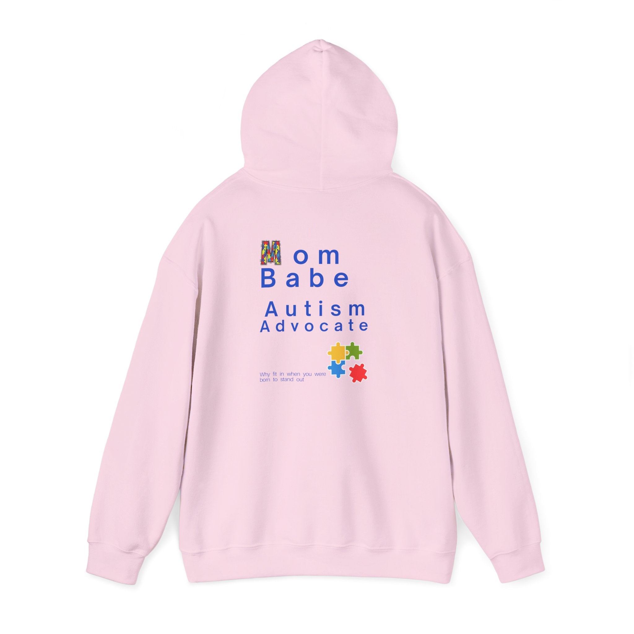 Mom Babe Autism Advocate - Graphic Hoodie