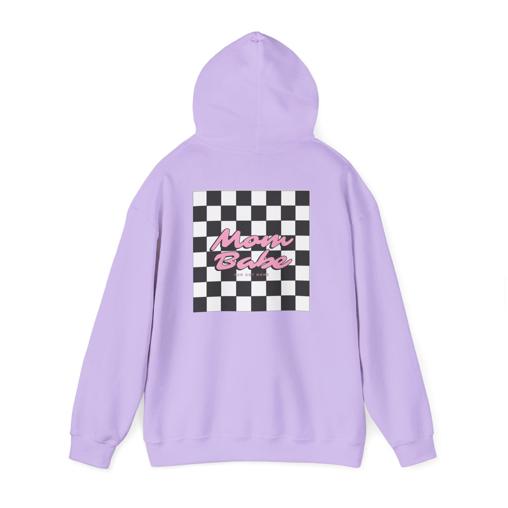 Mom Babe For Hot Moms - Checkered Graphic Hoodie