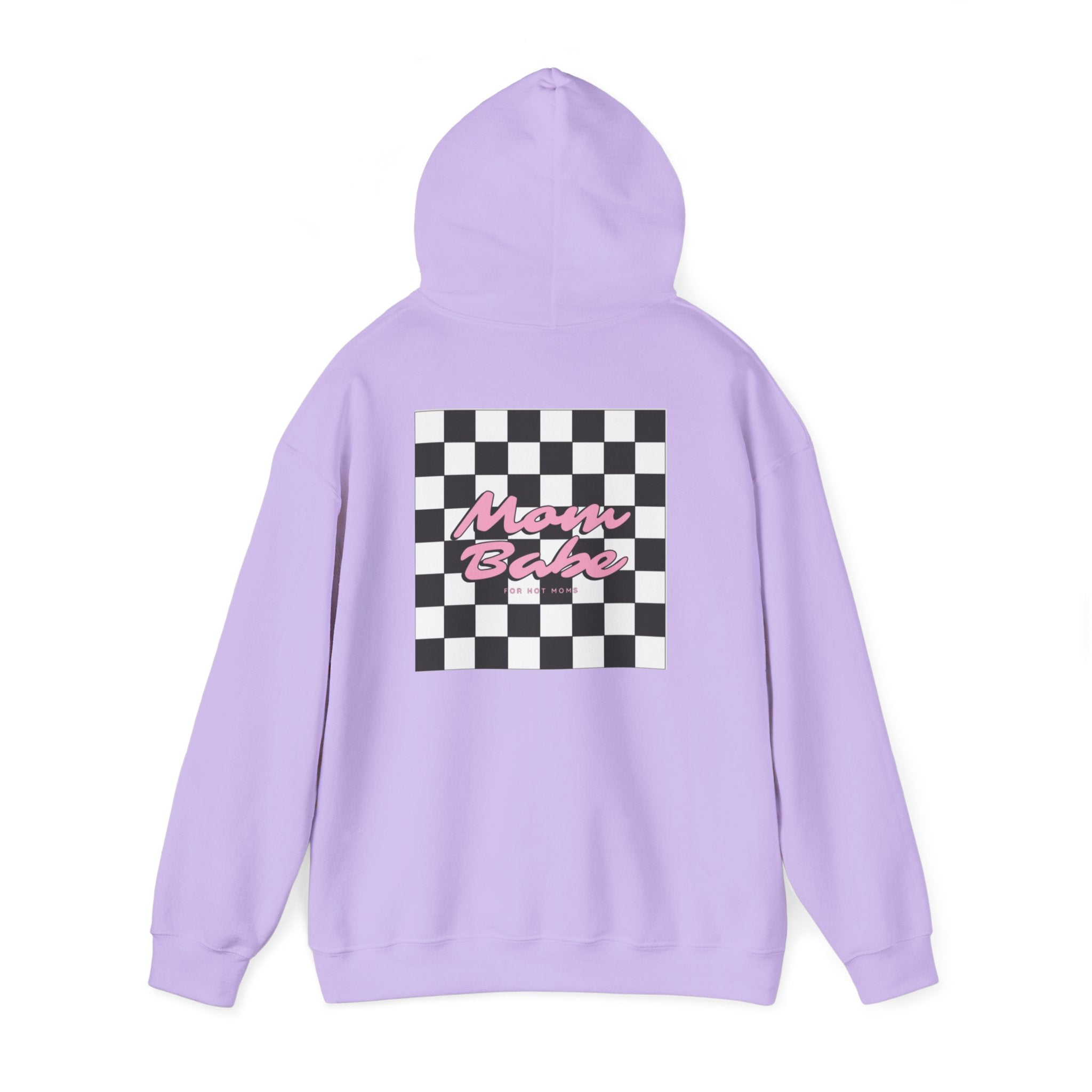 Mom Babe For Hot Moms - Checkered Graphic Hoodie