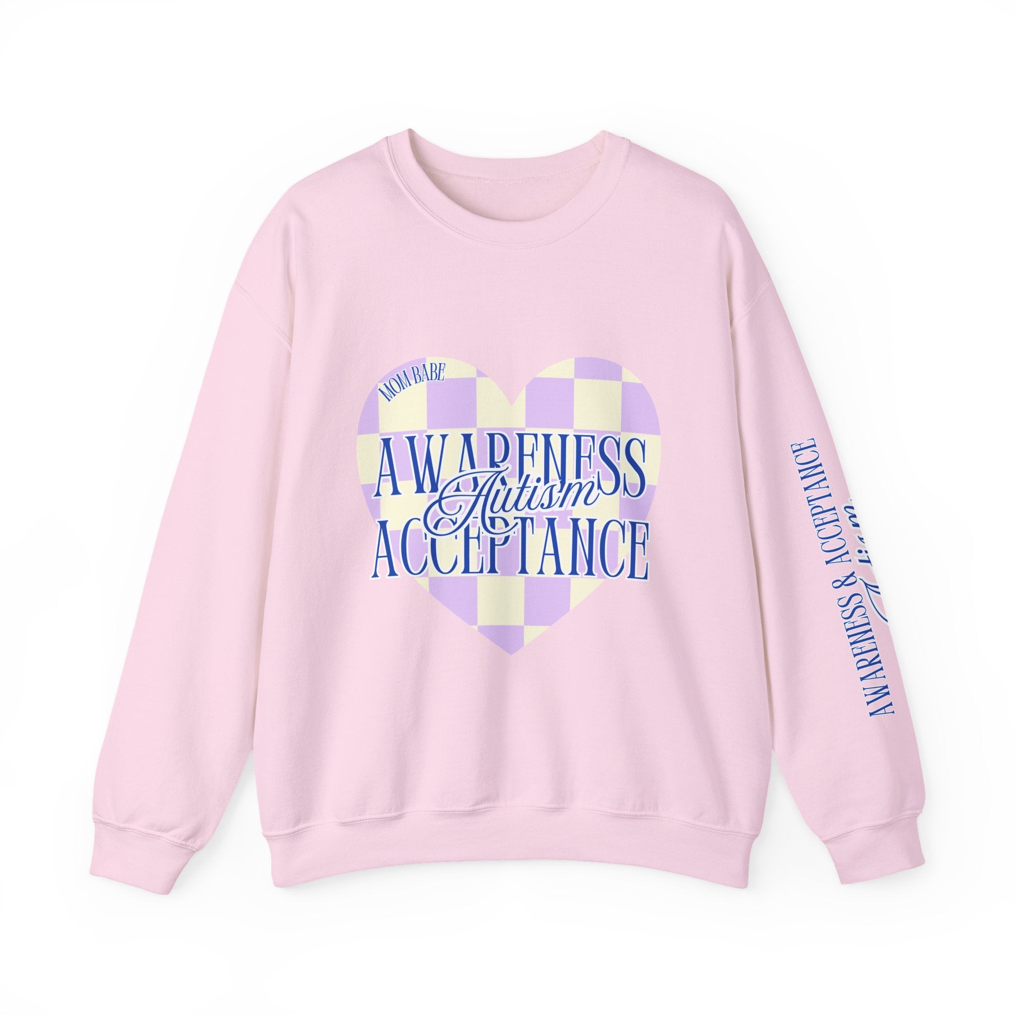 Autism Awareness and Acceptance — Checkered Heart Sweatshirt